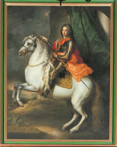 Ruiterportret van prins Eugenius van Savoye (1663-1736) door Johann Gottfried Auerbach